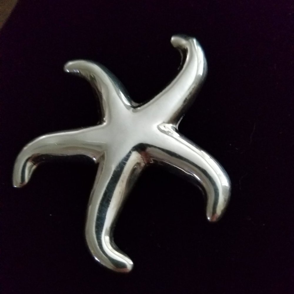 Sterlig Siler Mexico Taxco 925 Vintage Starfish Pin